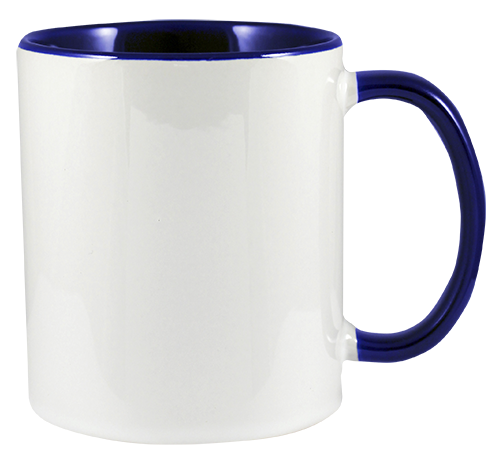 Sublimation Mug Two Tone Cobalt Blue Handle & Inner Case 36