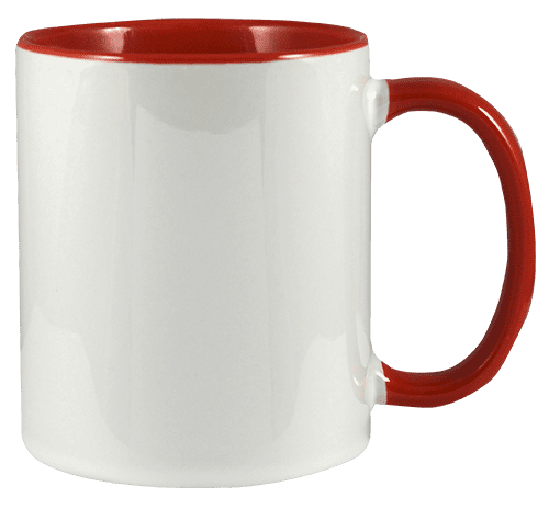 Sublimation Mug Two Tone Red Handle & Inner Case 36