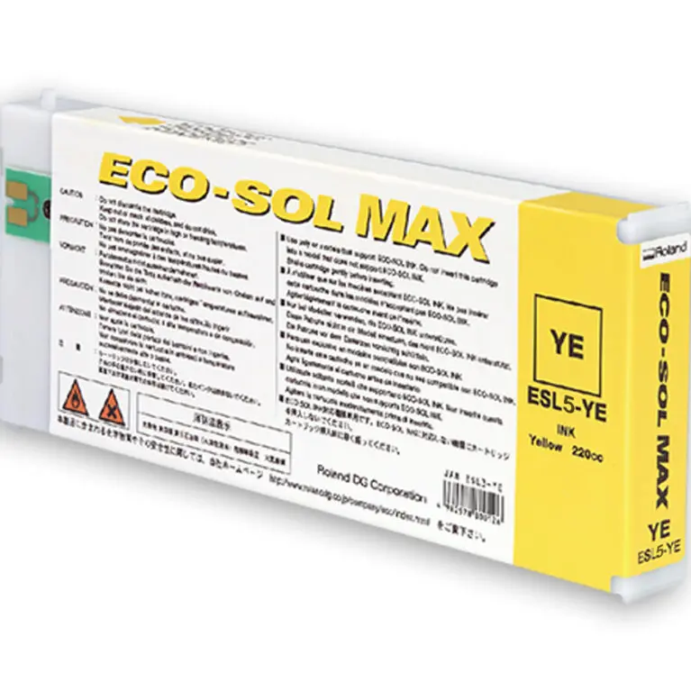 Roland Eco Sol MAX 3 Ink For Roland BN20A Only Yellow 220cc