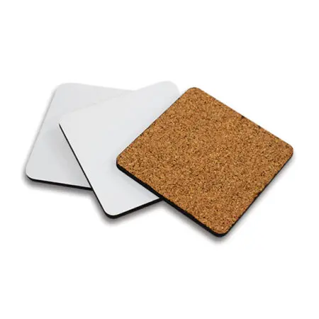 Sublimation Gloss Square Coaster 95mmx95mm Cork Back Pk 25