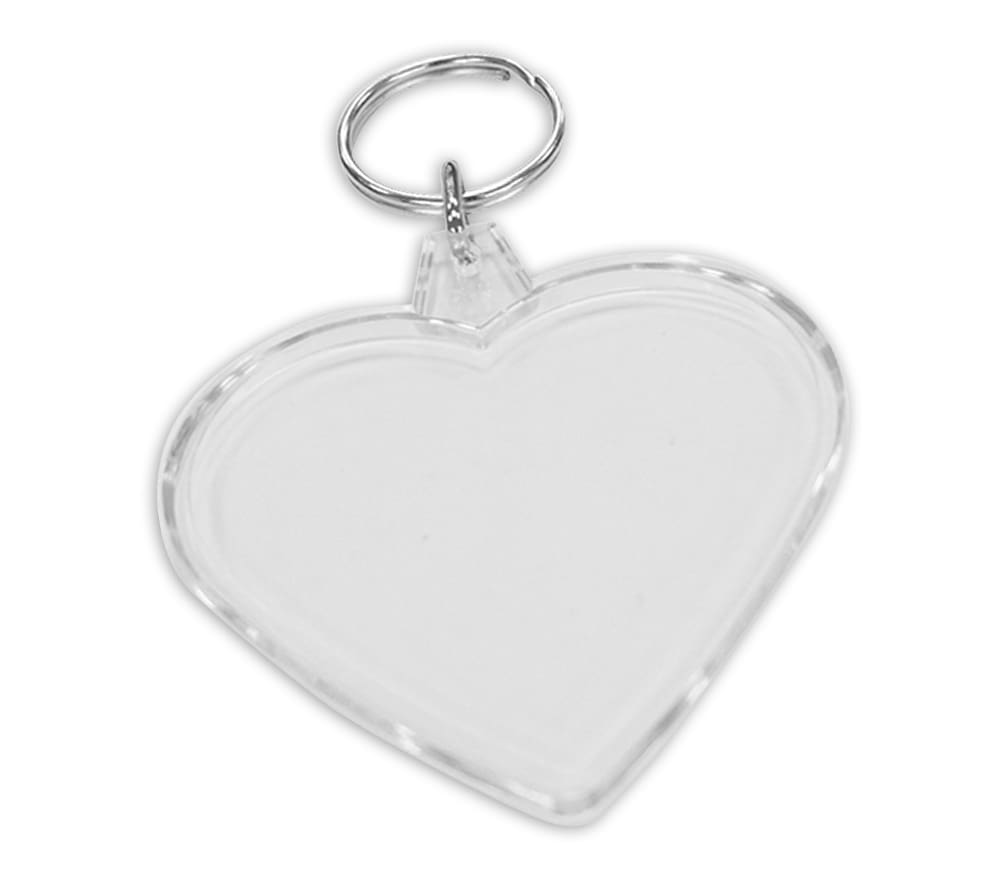 Blank Heart Keyring Key fob