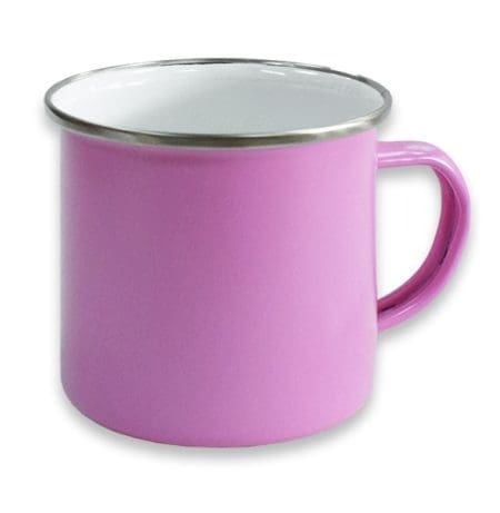 Pink Enamel Mugs