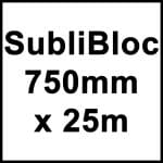 Printable White SubliBloc 750mm x 25m