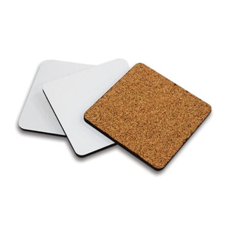 Sublimation Gloss Square Coaster 95mmx95mm Cork Back Pk 25